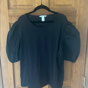 H&M Black Puff Sleeve Top